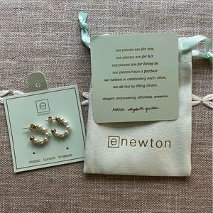 Beaded Pearl Earring Hoops